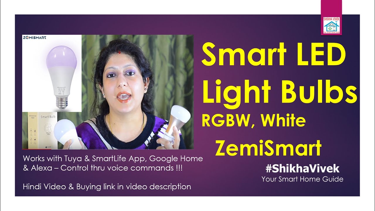 ZemiSmart WiFi RGBW Smart Light Bulbs Demo | Works Alexa Google Home Siri Homekit Tuya SmartLife App