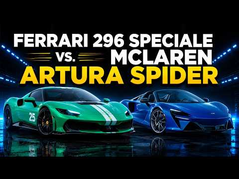 Ferrari 296 Speciale vs McLaren Artura Spider – Hybrid Supercar Showdown | Motorvision International
