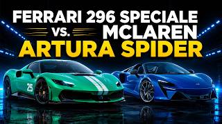 Ferrari 296 Speciale vs McLaren Artura Spider – Hybrid Supercar Showdown | Motorvision International