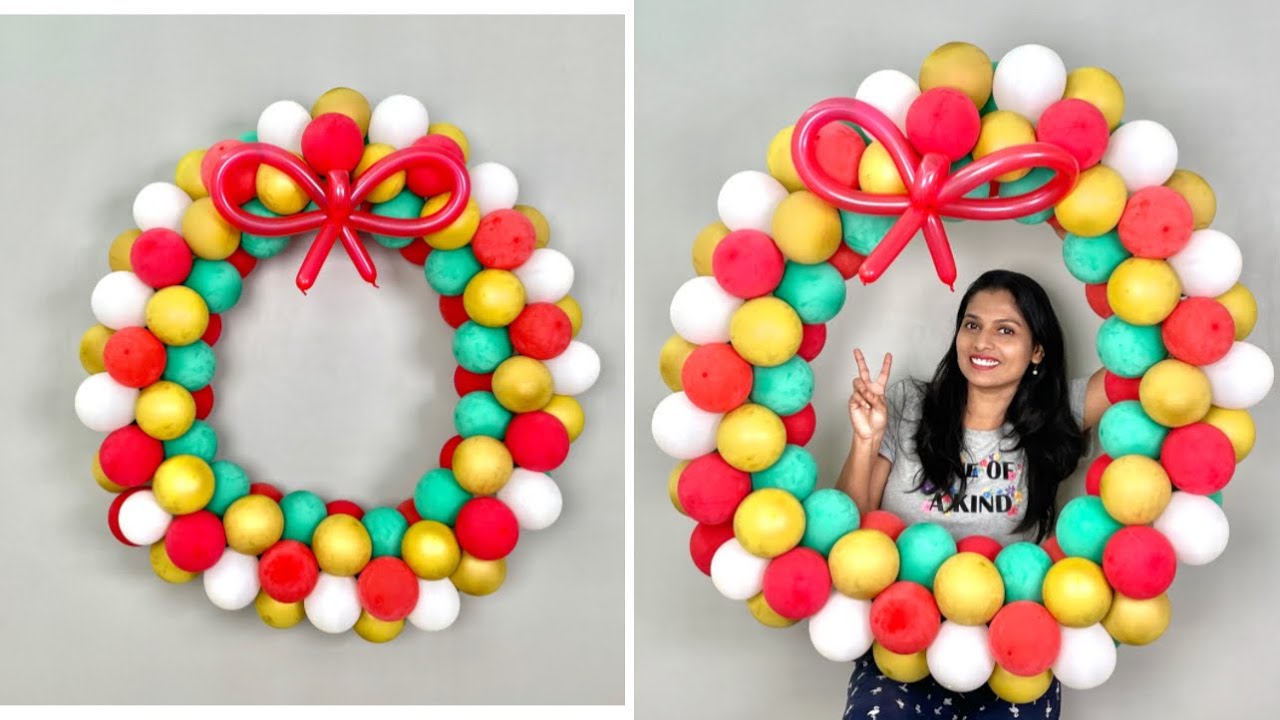 Diy Balloon Christmas Wreath | Christmas Decoration Ideas at home