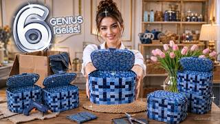 Everyone Thinks I Bought These! 😱♻️ 5 NO-SEW Cardboard & Old Jeans Organizers That Look Expensive