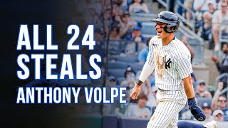 ALL 24 Steals from Anthony Volpe's Rookie Season | New York Yankees