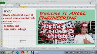 how to estimate labor cost of a project using productivity rate and man-hours