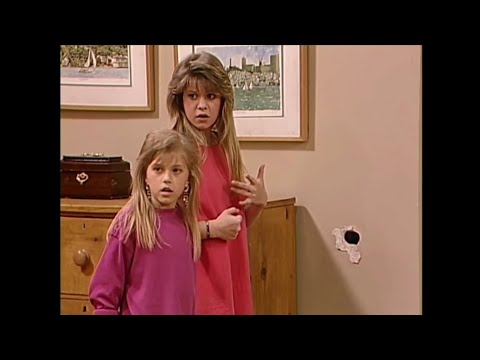 Full House The Girls Make A Hole In Danny S Wall 