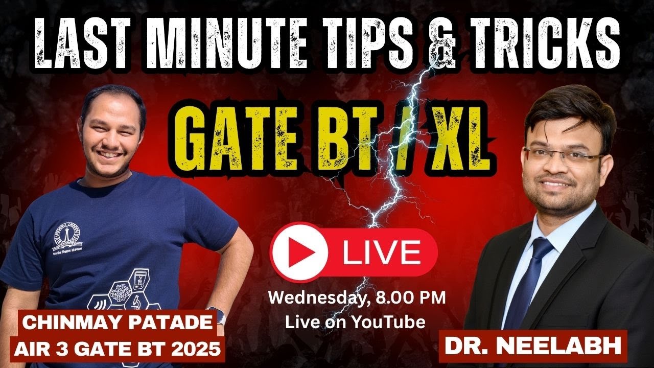 GATE BT / XL 2026 Final Strategy | Last-Minute Do’s & Don’ts with AIR 3 Topper