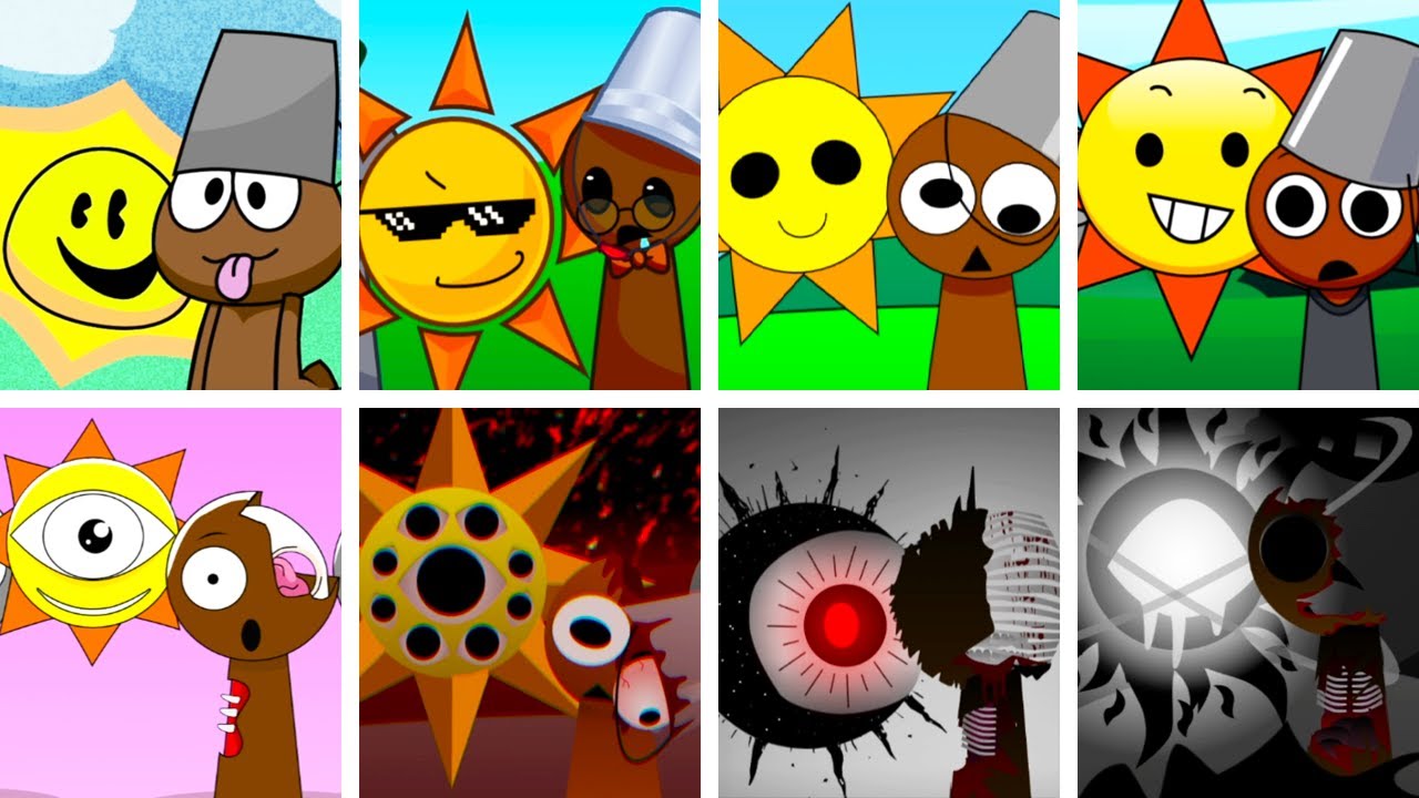 Incredibox Sprunki but ONLY MR. SUN & BRUD in ALL Different Mods