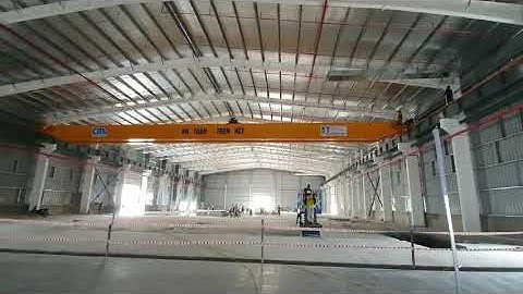 Chạy thử cầu trục dầm đôi 5 tấn 37 mét tại KCN Thuận Thành II - Bắc Ninh