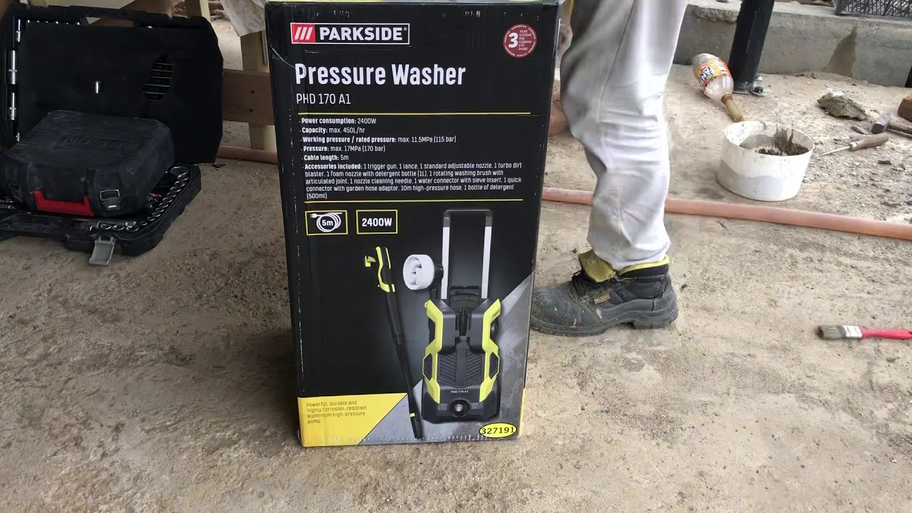 Parkside PHD 170 A1 pressure washer UNBOXING YouTube