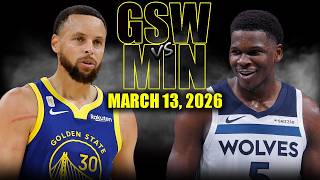 Golden State Warriors vs Minnesota Timberwolves Full Game Highlights – March 13, 2026 | NBA Season