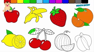 Learn colors for kids with excavator coloring pages, How to draw construction truck | KidsTV Jacky