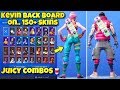 NEW KEVIN "BACK BOARD" BACK BLING Showcased With 150+ SKINS! Fortnite BR - KEVIN BACK BOARD COMBOS