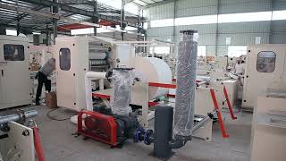 Full automatic hand towel paper embossing and folding machine