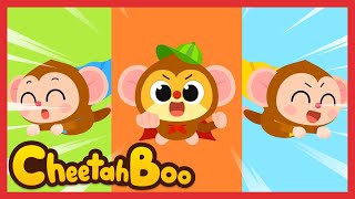 Let's Go! Monkey Heroes! | Animal songs | Monkey family | Nursery rhymes | #Cheetahboo