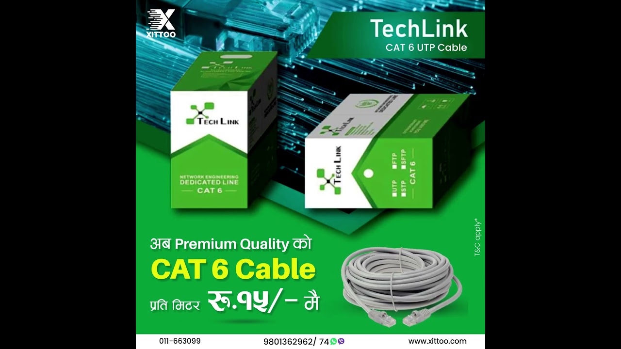 UTP CAT 6 Cable Box (305m) | High-Speed Networking Solution for Homes & Offices