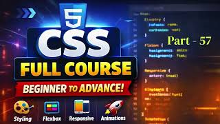 CSS Part - 57, Navigation Bar using Display- Flex, without using Float  | CSS Tutorial in Hindi.