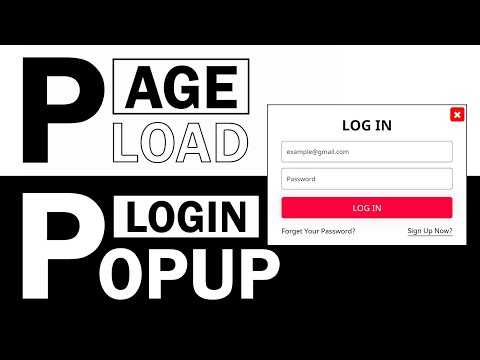 Automatic Show Login Popup After Page Load | HTML CSS & jQuery
