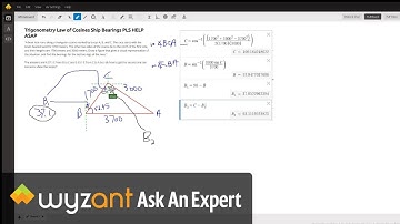 Use Law of Cosines and Sines to find the bearing of the last two legs of a race along a triangle.