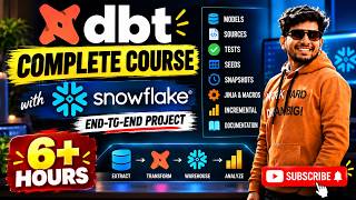Details 🔥 Complete dbt Course with Snowflake | End-to-End Data Engineering Project Guide