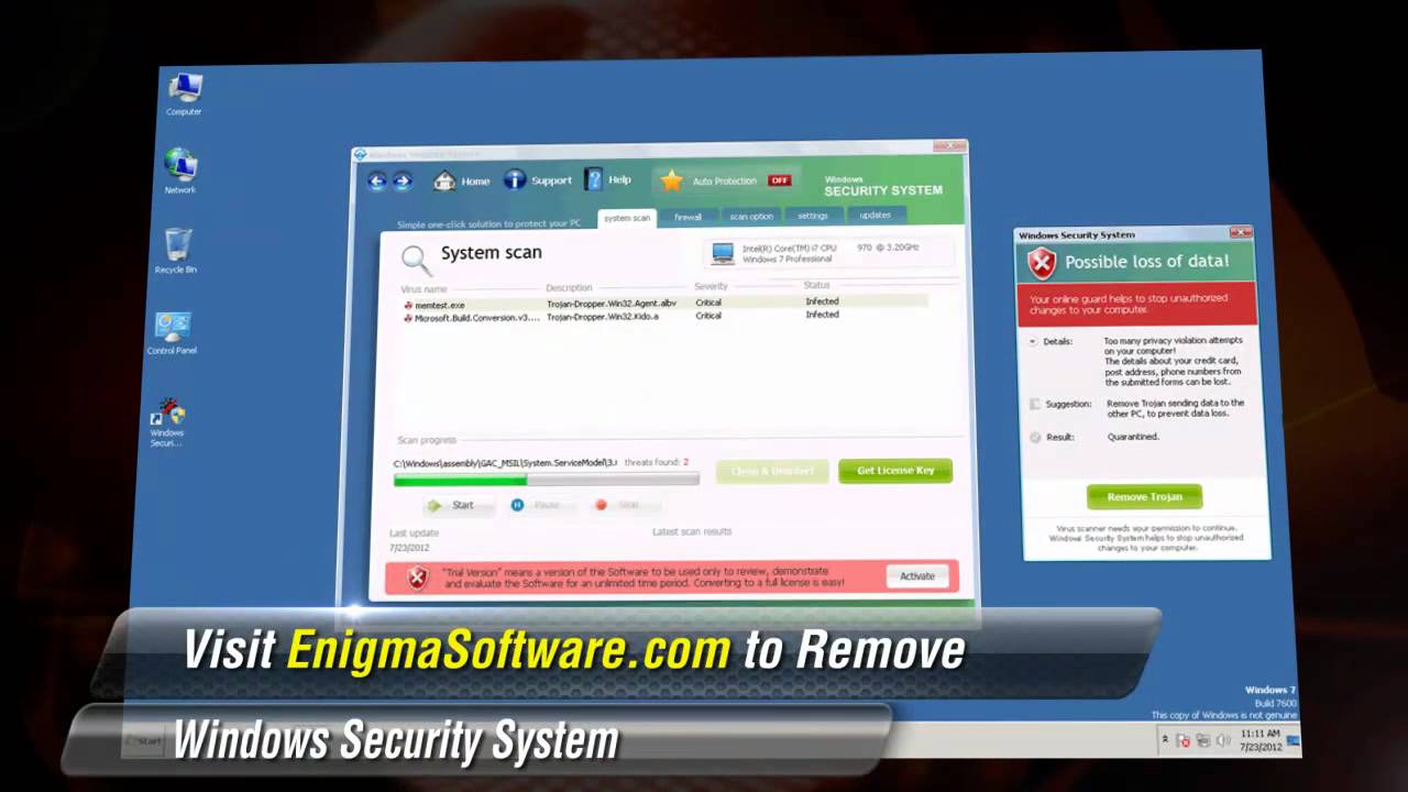 How to Detect and Remove Windows Security System YouTube