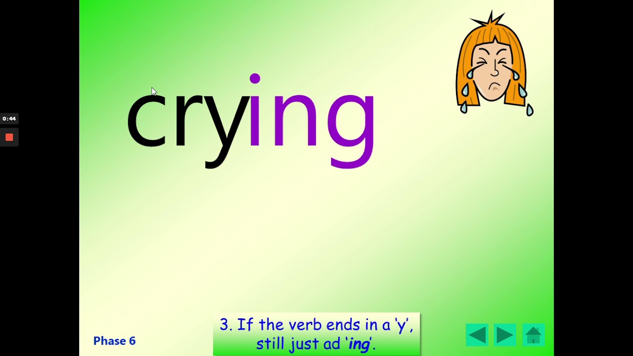 Verbs Ending In Y Worksheet