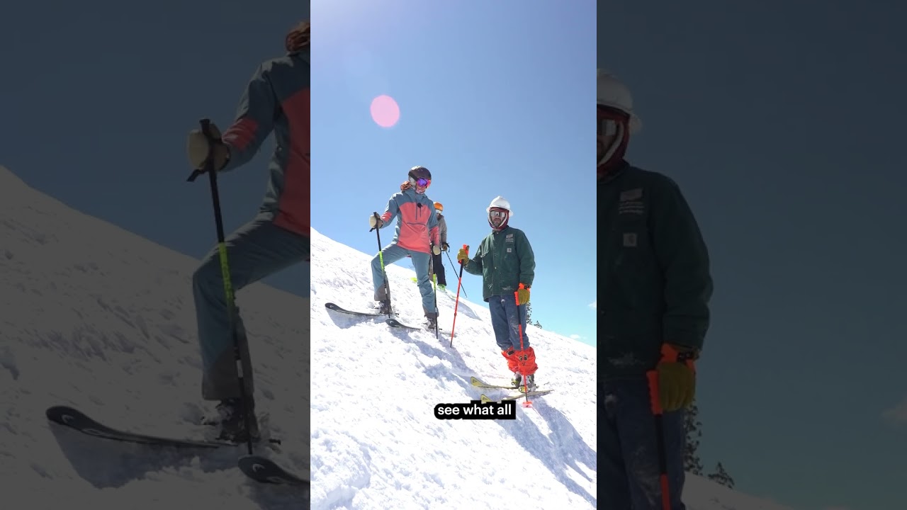 @DonnyPelletier bumps into Wendy Fisher and they ski Chute 75 together