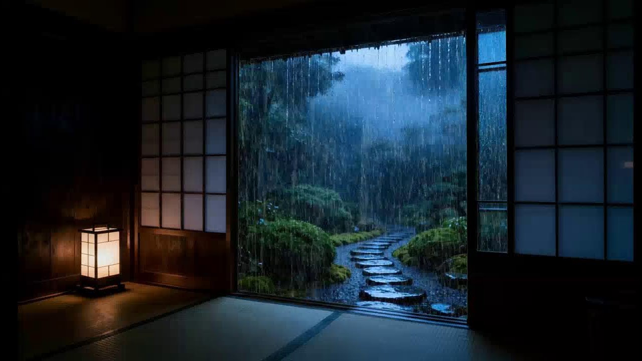 Heavy Rain & Thunder Sounds for Sleeping | Black Screen Deep Sleep