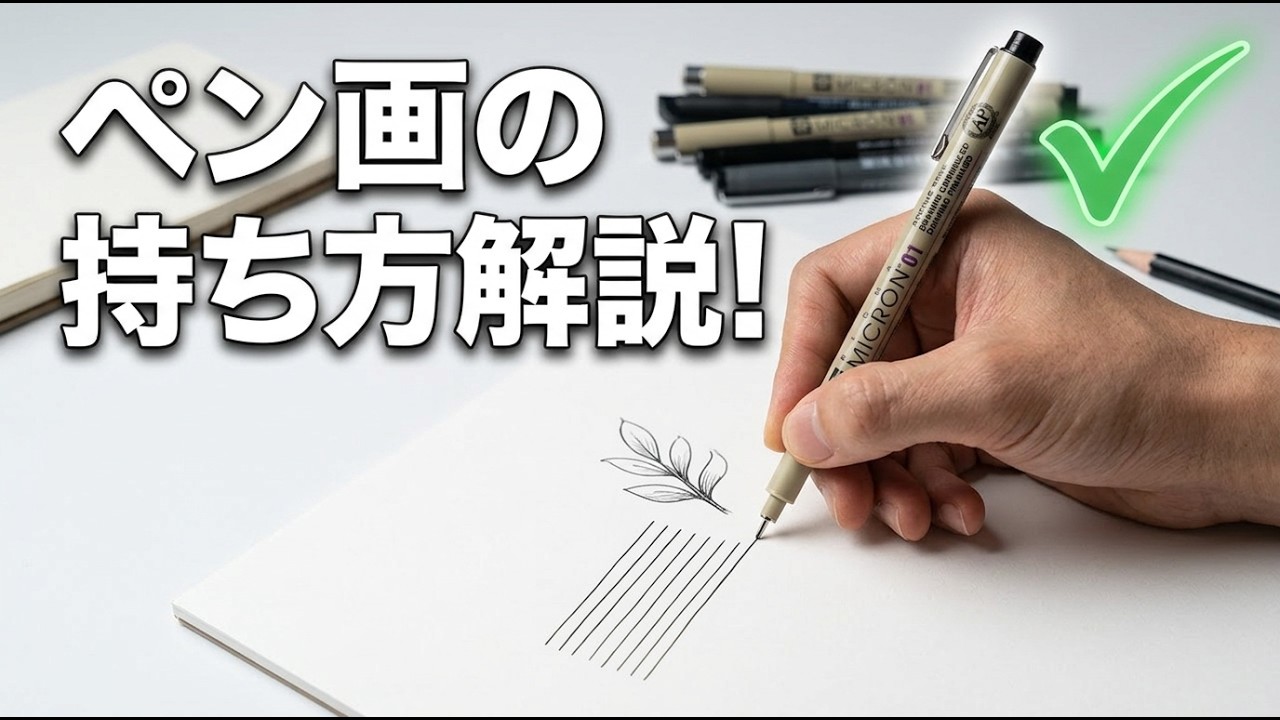ペン画のペンの持ち方｜プロが教える正しいグリップテクニック