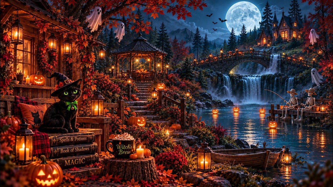 Relaxing Halloween Ambience 2026 ๐ Haunted Graveyard Ambience ๐ป Spooky Sounds & Halloween Music