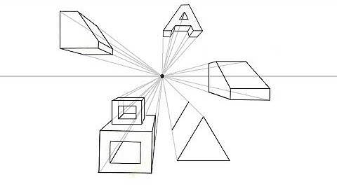 One Point Perspective Tutorial - Stacking, Holes and Angles