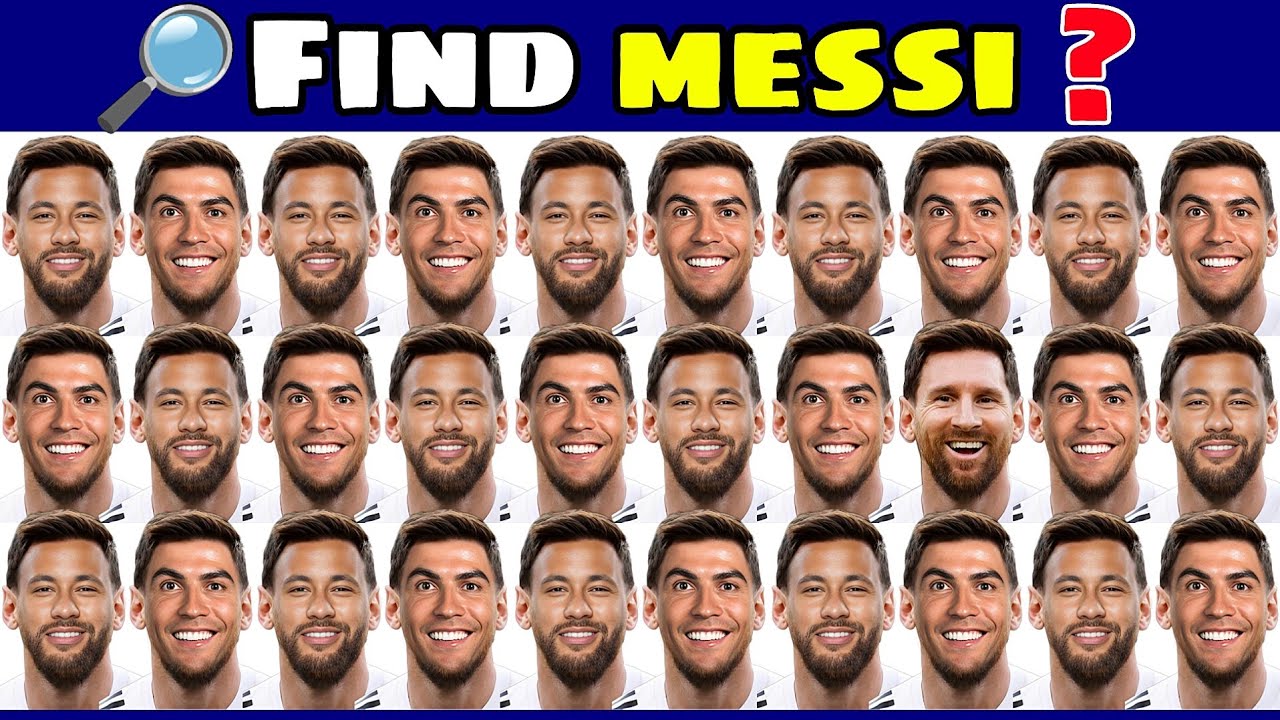 👀 Guess , Can You Find Messi ? Guess The Football Player 🤔 Find Cr7 ...