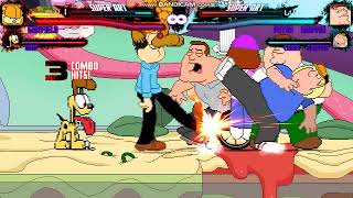 Mugen Team Garfield Vs Team Family Guy