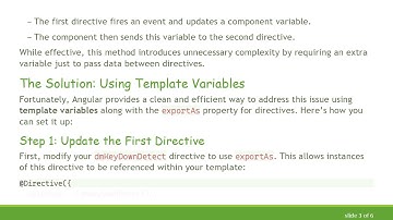 How to Pass Output from One Angular Directive to Another Using Template Variables
