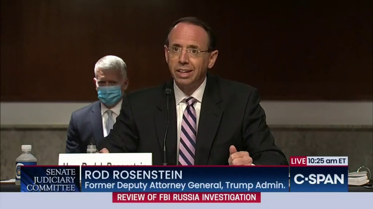 Rod Rosenstein Sworn In and Opening Statement During Senate Hearing on Crossfire Hurricane