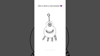 How to draw a cute monster👾 #shorts #howtodraw #stepbystep #drawing #kidsart #easydrawing #tutorial