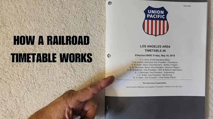 How A Railroad Timetable Works
