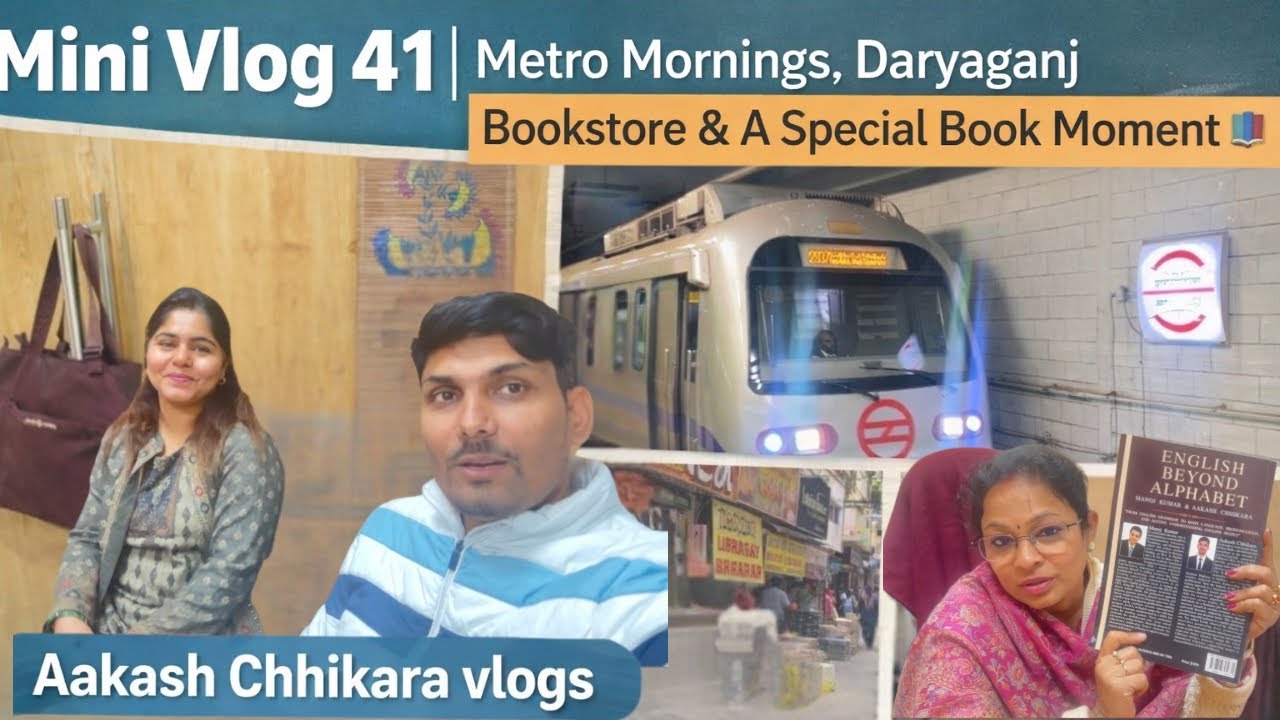 Mini Vlog 41 | Metro Mornings, Daryaganj Bookstore & A Special Book Moment 🚇📚