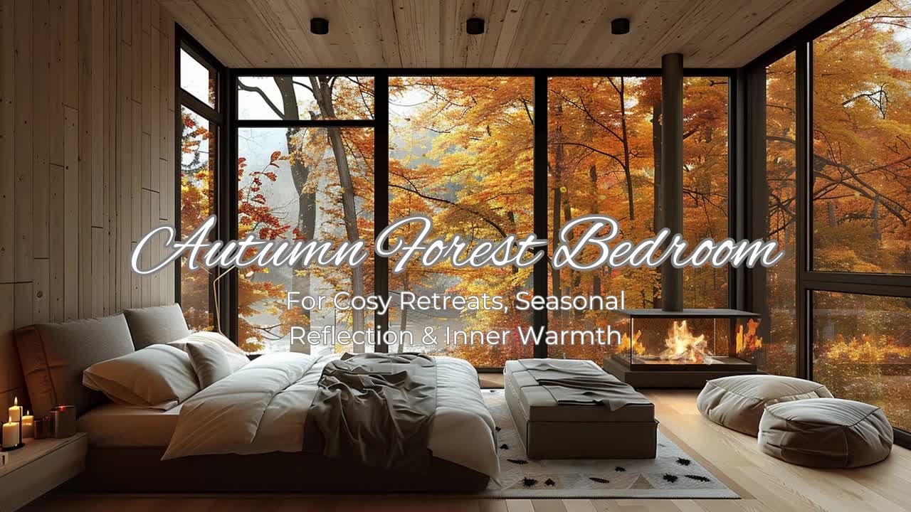 🔥🍁 Autumn Forest Bedroom – For Cozy Retreats, Seasonal Reflection & Inner Warmth 🛏️🌲