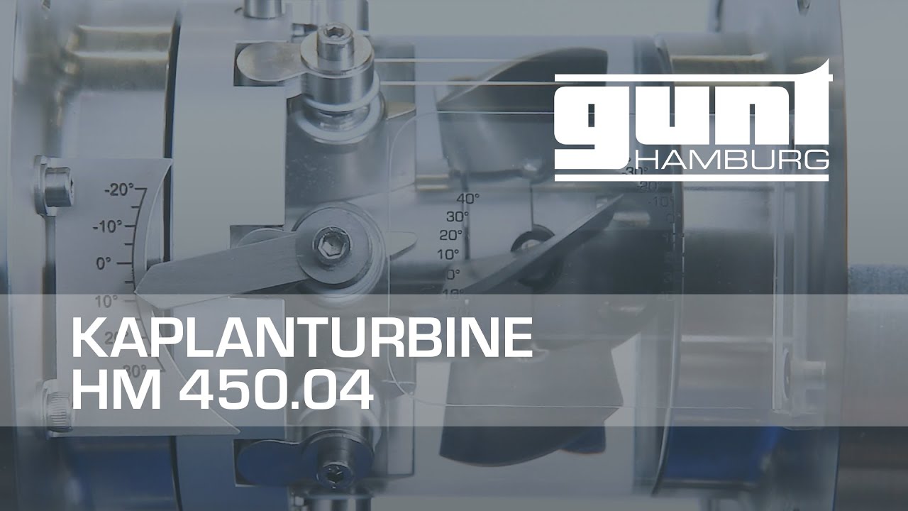 Einstellmöglichkeiten der Kaplanturbine HM450.04 von GUNT