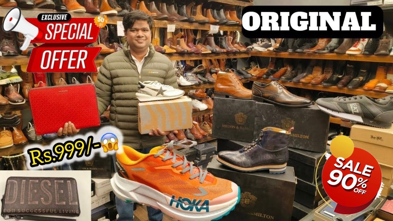 100% Original SHOES BIG 🤩 Warehouse | Upto 😱 92% Off I Export Surplus | Genuine Leather Shoes, Bags 