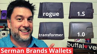 Serman Brands Minimalist wallets: Rogue, Transformer, 1.S, and 1.0. 4 reviews in 1 video [348]