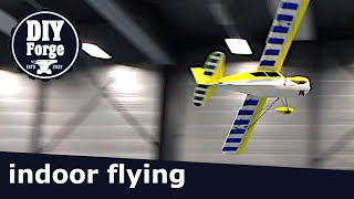 Indoor flying with a big plane