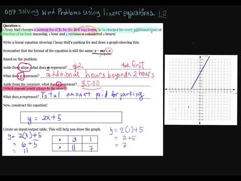 007 Solving Word Problems Using Linear Equations Part 1.2 - YouTube