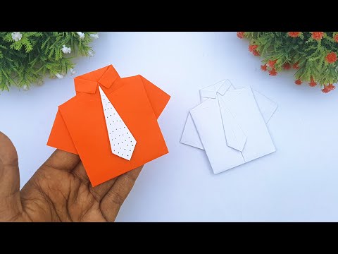 How To Fold Origami Shirt With Tie | Father's Day Shirt Making