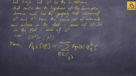 Representations of finite groups Lecture 22 Specht representations of symmetric groups