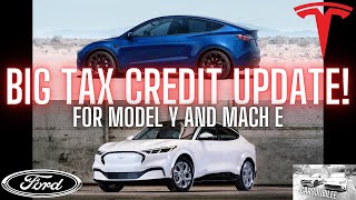 BIG Tax Credit 2023 Update for Tesla Model Y and Ford Mach E by CarsJubilee 743 views 1 year ago 1 minute, 34 seconds