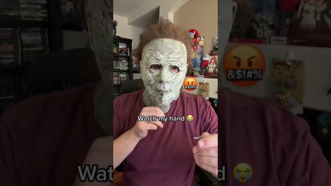 Ruined my Michael Myers mask trying to use the TikTok Manga AI filter 😭 