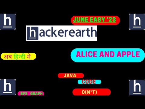 Alice and Apple || Maths || HackerEarth || June Easy 23 || JAVA || Hindi || Code-Guru ||
