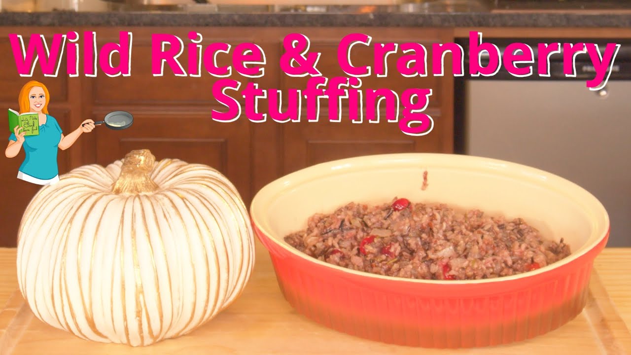 Savory Wild Rice & Cranberry Stuffing recipe YouTube