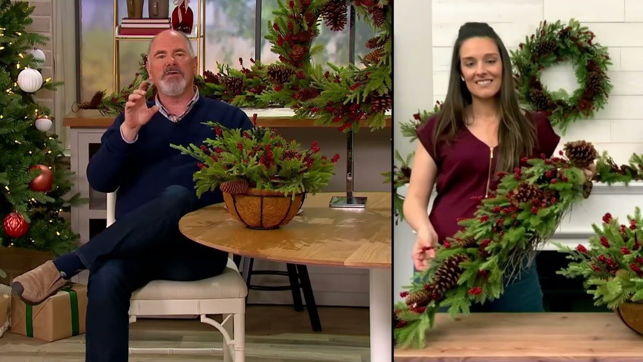 Wicker Park Indoor/Outdoor Holiday Greenery Collection on QVC