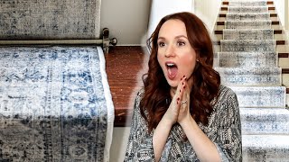 Stair Runner Using Washable, Removable Ruggable Rugs